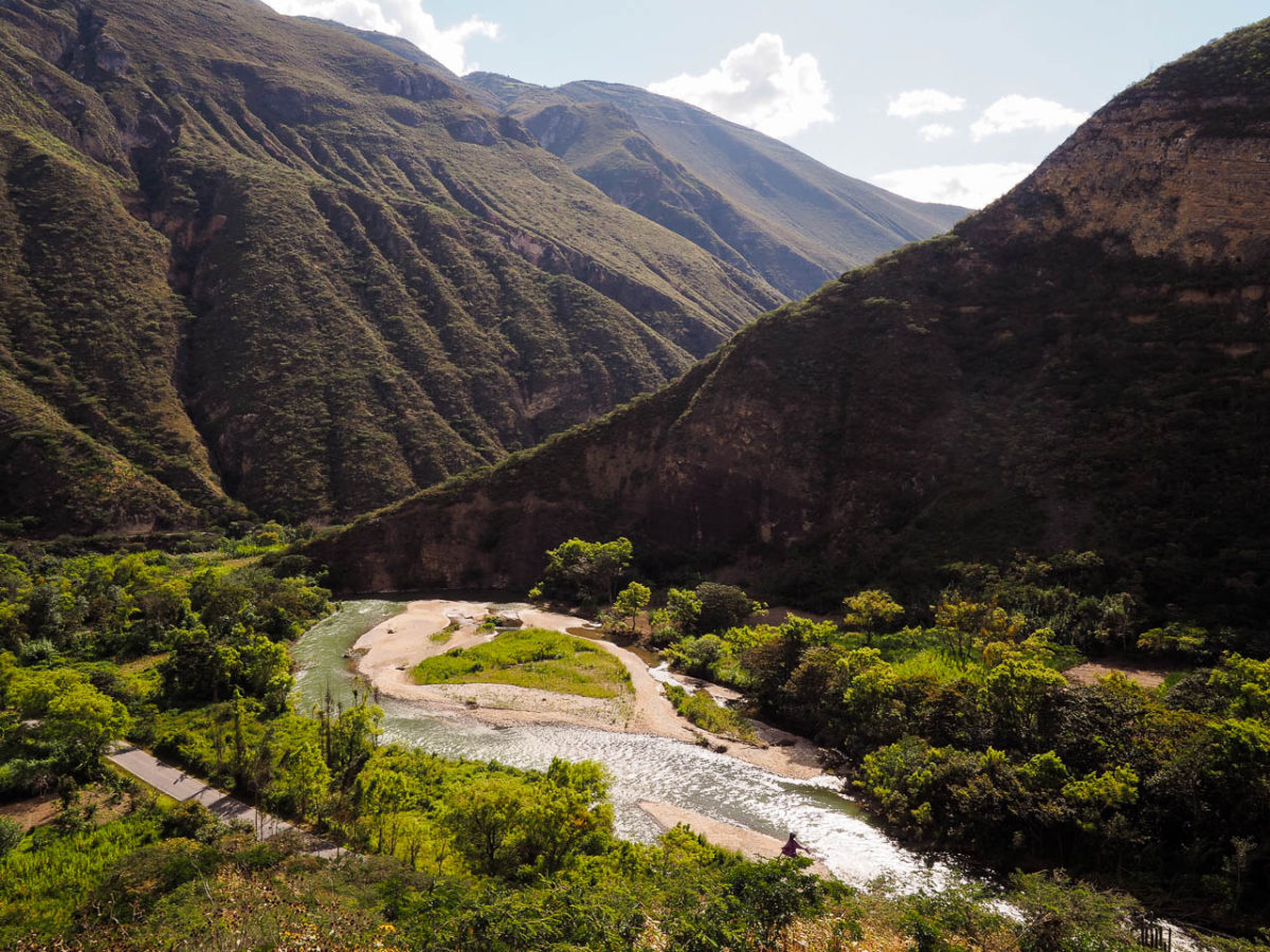 En contre bas de Tingo, rio Utcubamba