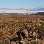 Point de vue sur le salar de Coipasa