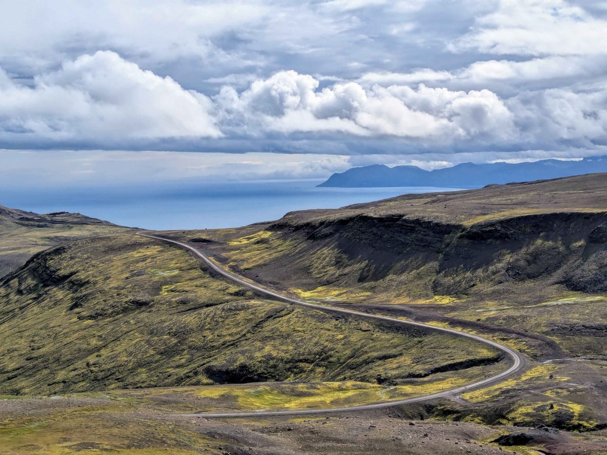En haut du col Hellisheiði Eystri